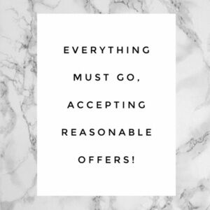 All reasonable offers accepted!!!!!